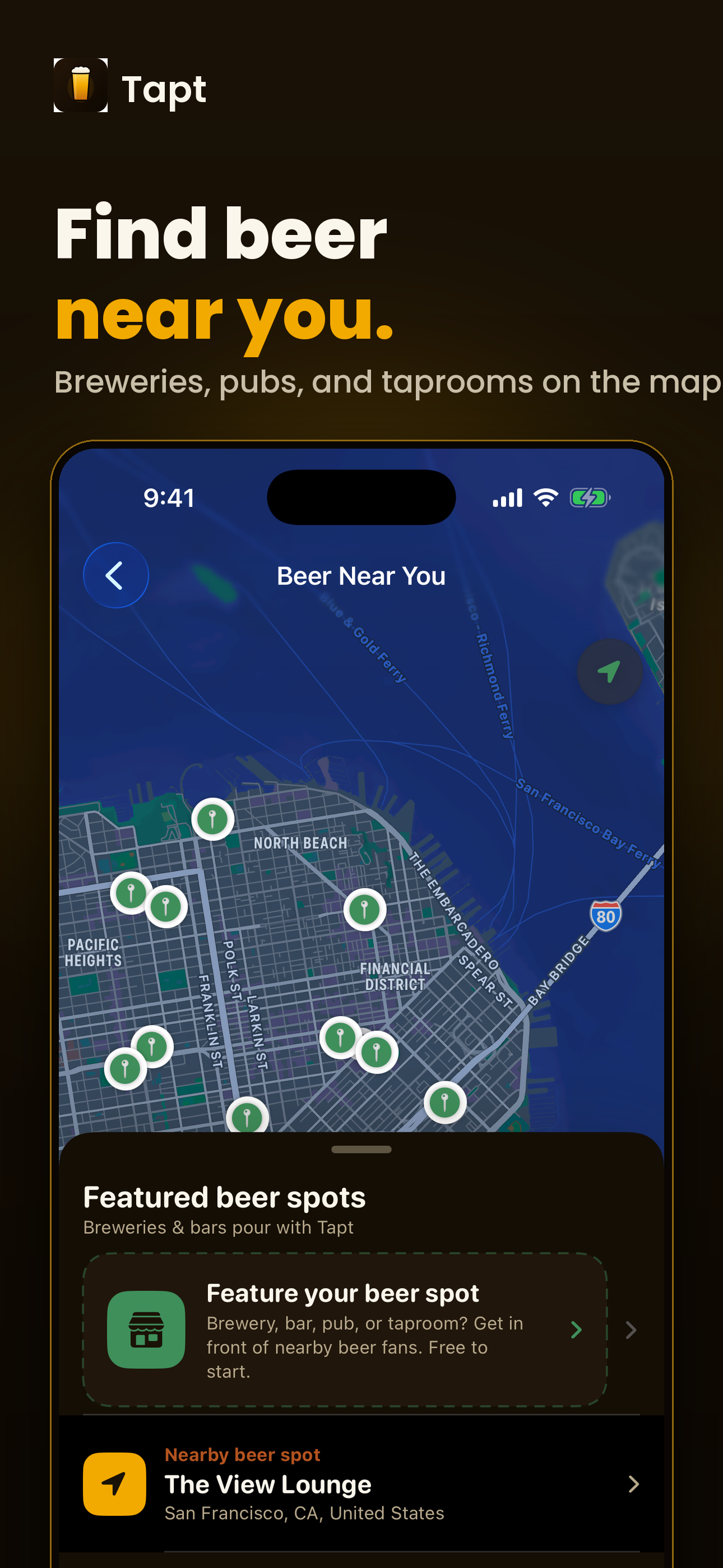 Tapt preview: beer spots near you