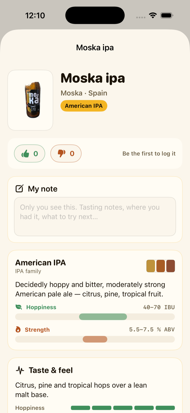 Taste and feel breakdown